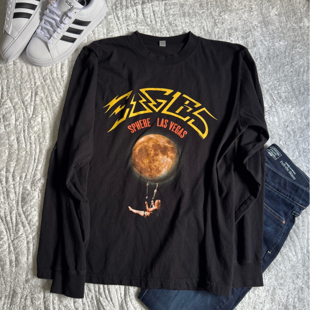 EUC!✨ Eagles Black Graphic Band Long-sleeve